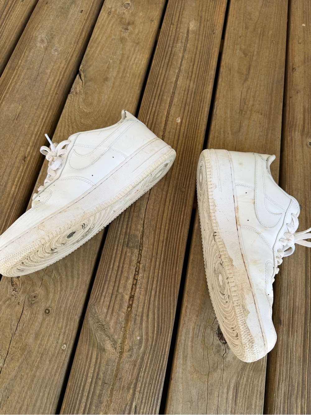 White Nike Air Force 1 Low Top Sneakers - Picture 5 of 6
